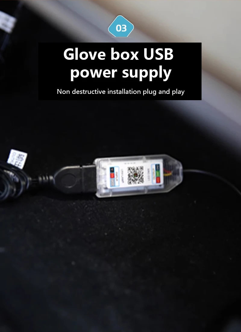 LED Ambient Light USB 64 Colors Acrylic Strips 110cm Full Colors
