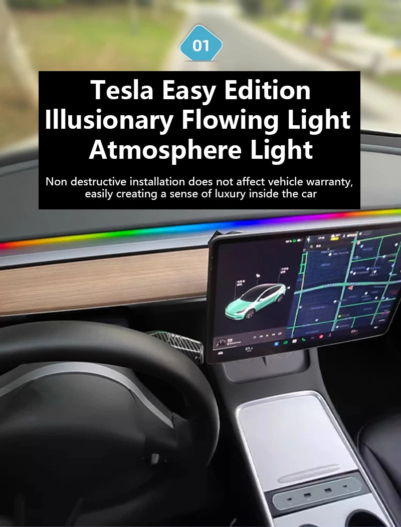 LED Ambient Light USB 64 Colors Acrylic Strips 110cm Full Colors