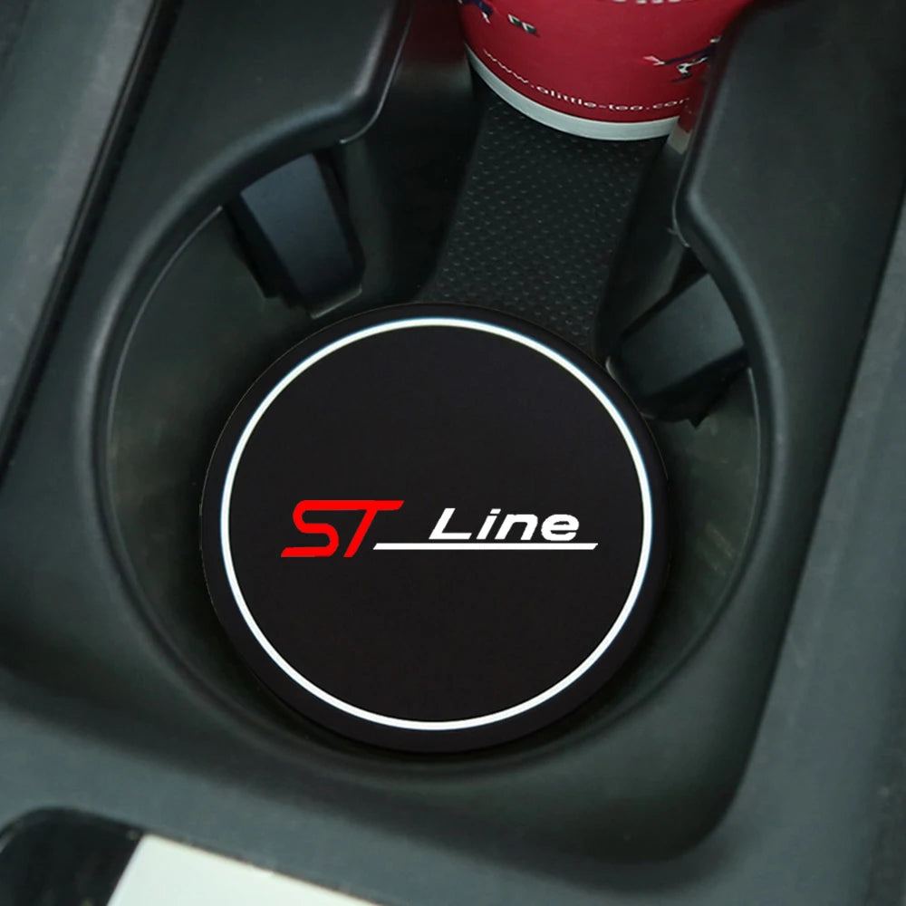 2Pcs Car Coaster Water Cup Bottle Holder Anti-slip Pad