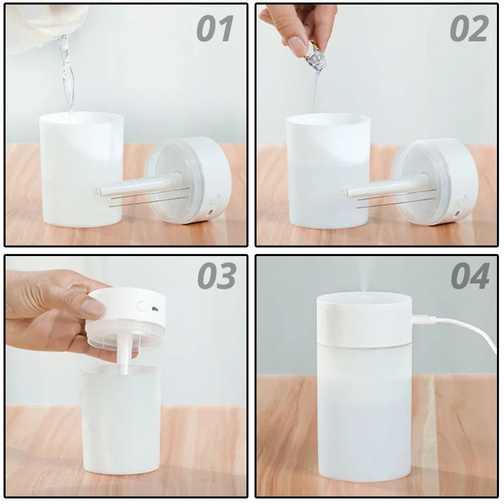 Portable Smart Humidifier for Home Car Oil USB Fresh Aroma Diffuser