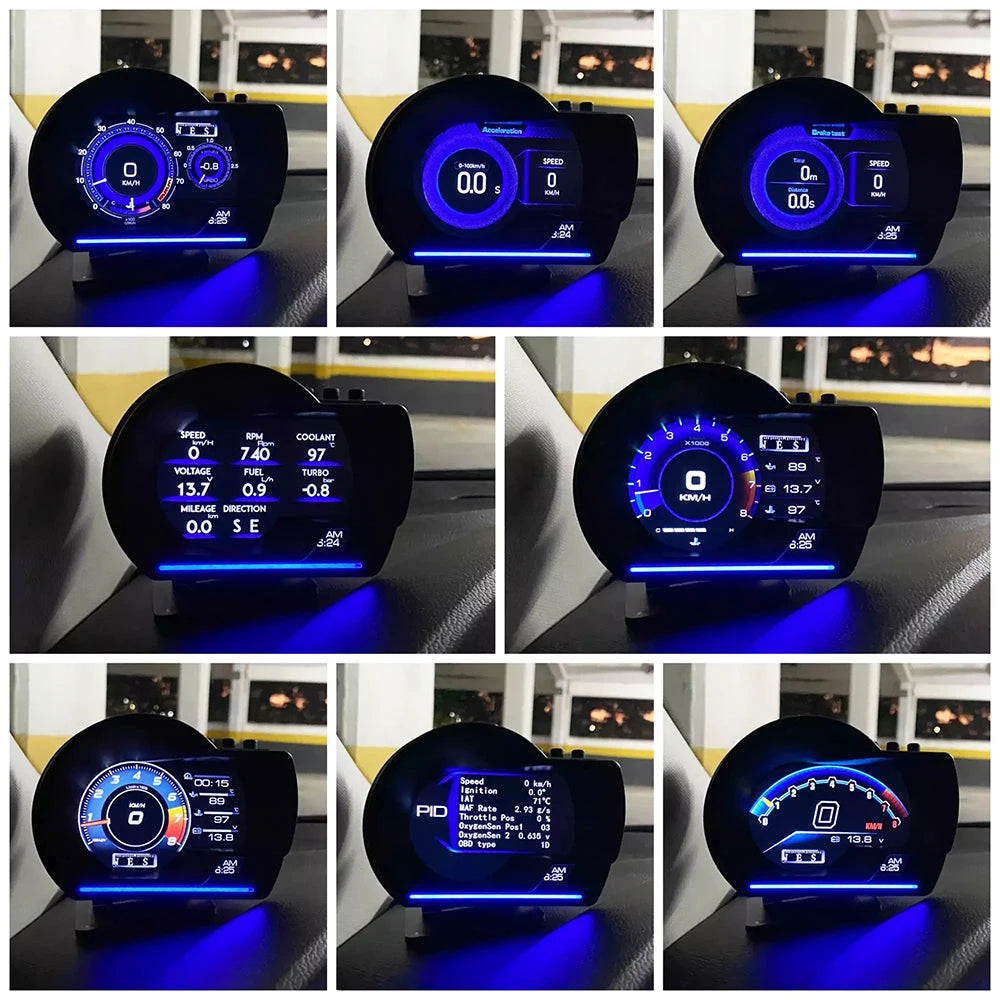 Newest A501 Car Head Up Display OBD2 Smart Car HUD Turbo Gauge Digital