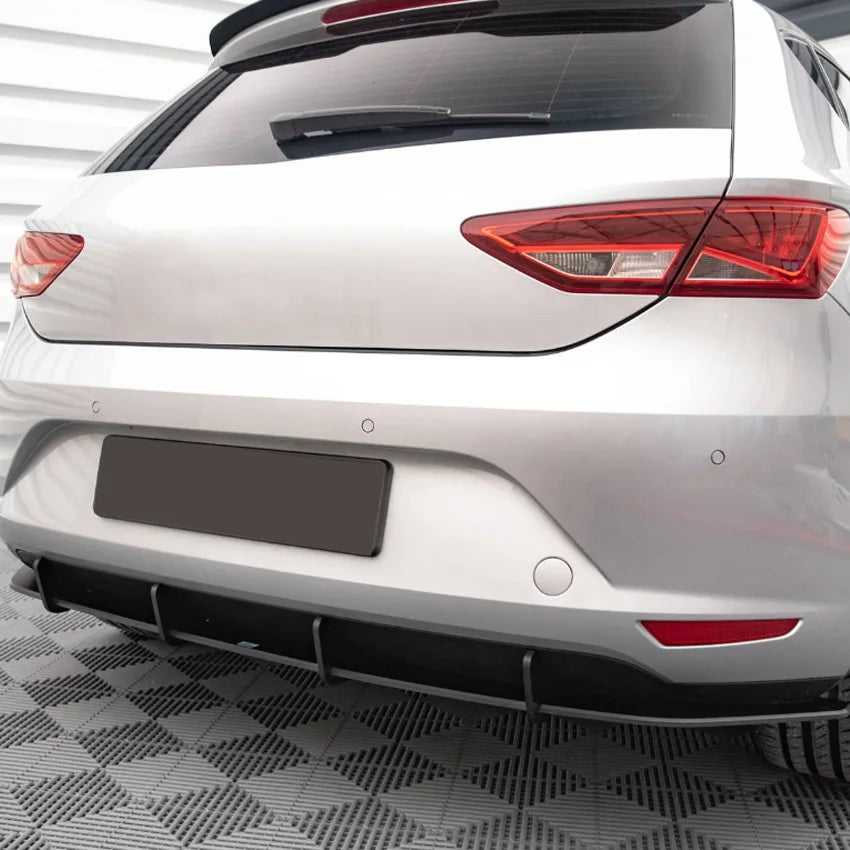 Seat Leon Hatchback MK3 2013-2016 Car Rear Bumper Diffuser Spoiler