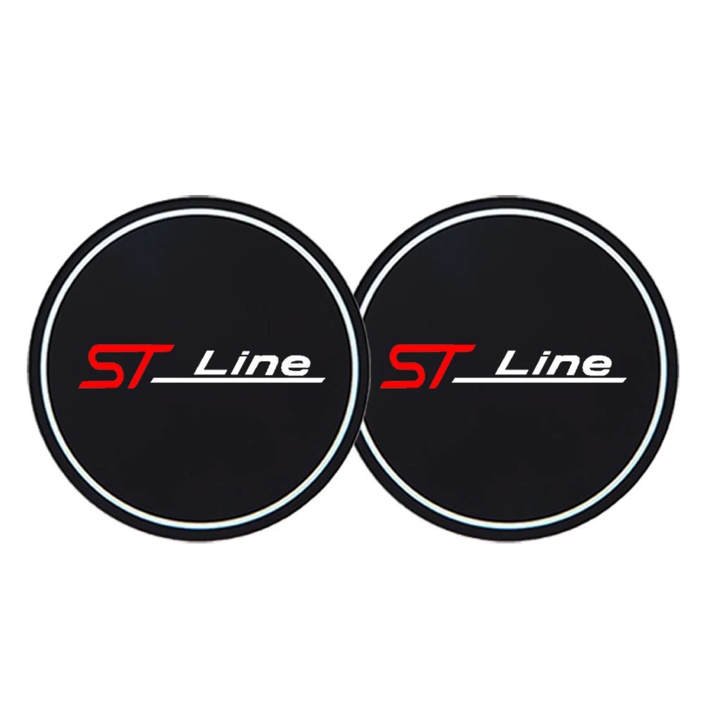 2Pcs Car Coaster Water Cup Bottle Holder Anti-slip Pad