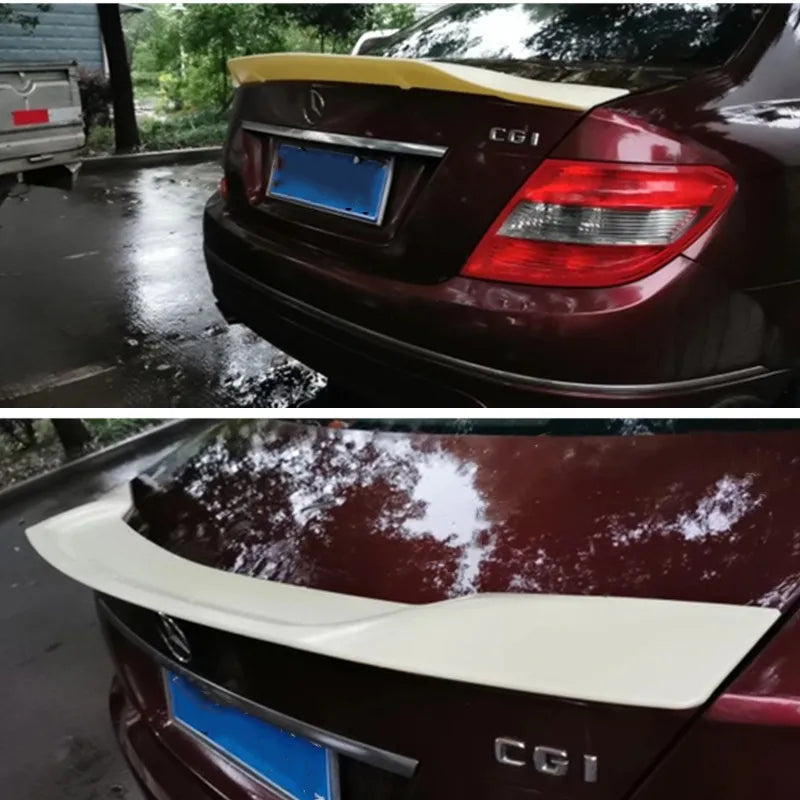 Renntech Style Spoiler Carbon Fiber R Style Spoiler For Mercedes Benz W204 C300 C180 C220 4 Doors Sedan C Class 2008-2013