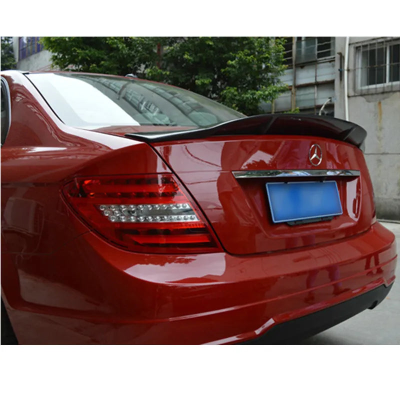 Renntech Style Spoiler Carbon Fiber R Style Spoiler For Mercedes Benz W204 C300 C180 C220 4 Doors Sedan C Class 2008-2013