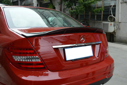 Renntech Style Spoiler Carbon Fiber R Style Spoiler For Mercedes Benz W204 C300 C180 C220 4 Doors Sedan C Class 2008-2013