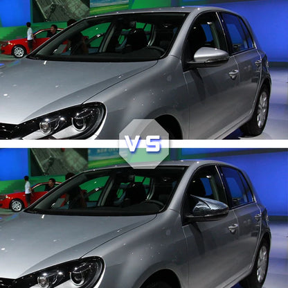 2x Carbon Look Side Wing Mirror Cover For VW For Volkswagen Golf 6 MK6