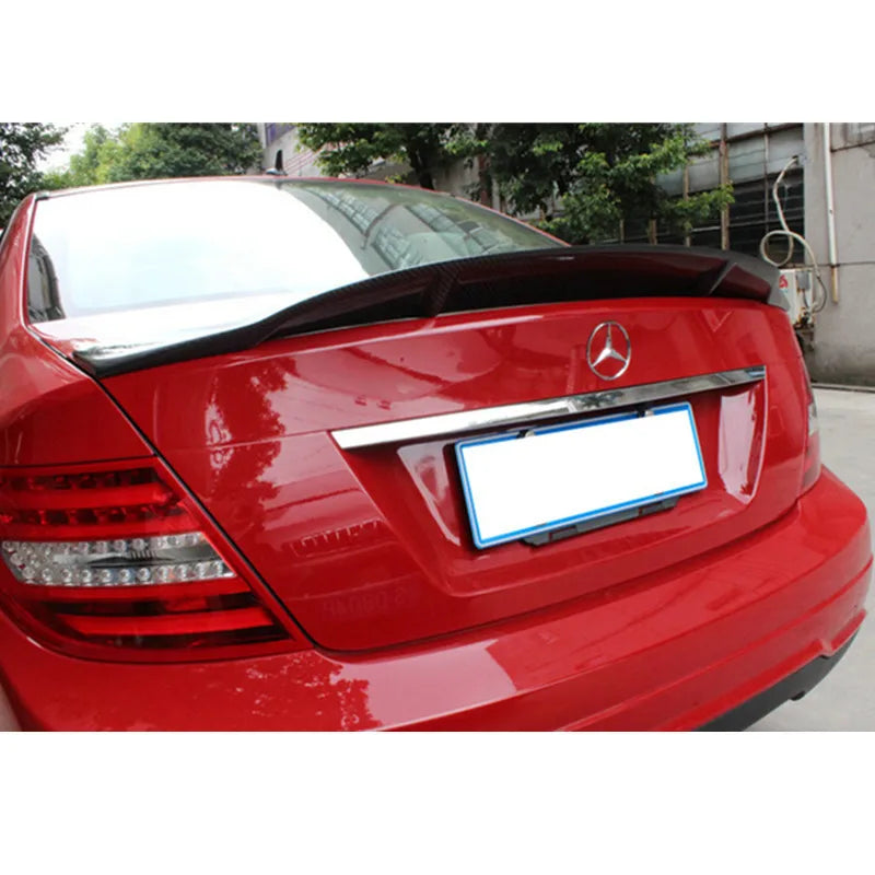 Renntech Style Spoiler Carbon Fiber R Style Spoiler For Mercedes Benz W204 C300 C180 C220 4 Doors Sedan C Class 2008-2013