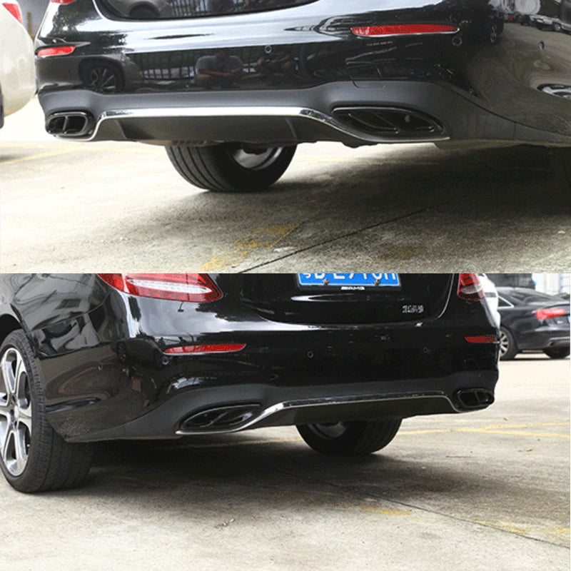 Mercedes Black / Sliver Exhaust Tip Muffler Cover