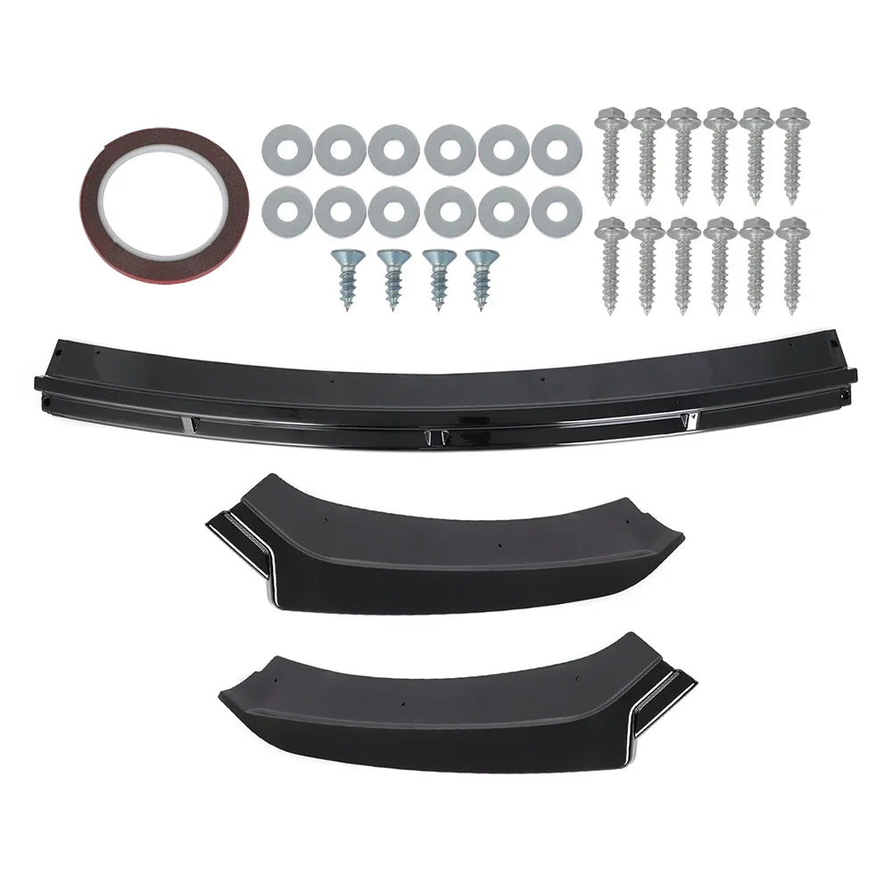 Glossy Carbon/Black Front Splitter - Seat Leon MK 3.5 2017 2018 2019