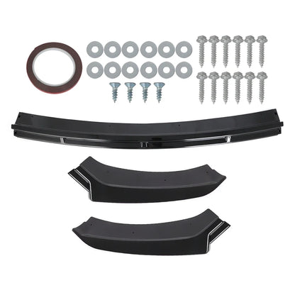 Glossy Carbon/Black Front Splitter - Seat Leon MK 3.5 2017 2018 2019