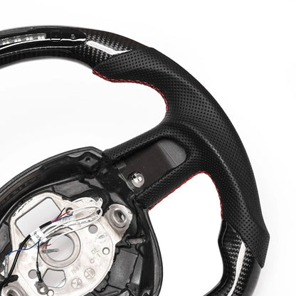 LED Carbon Fiber Steering Wheel For Audi B8 A4 A5