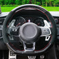 Steering Wheel Cover Anti-slip Black Suede For Volkswagen Golf 7 7.5 GTI Golf R MK7 Polo Scirocco 2015 2016 Car Accessories