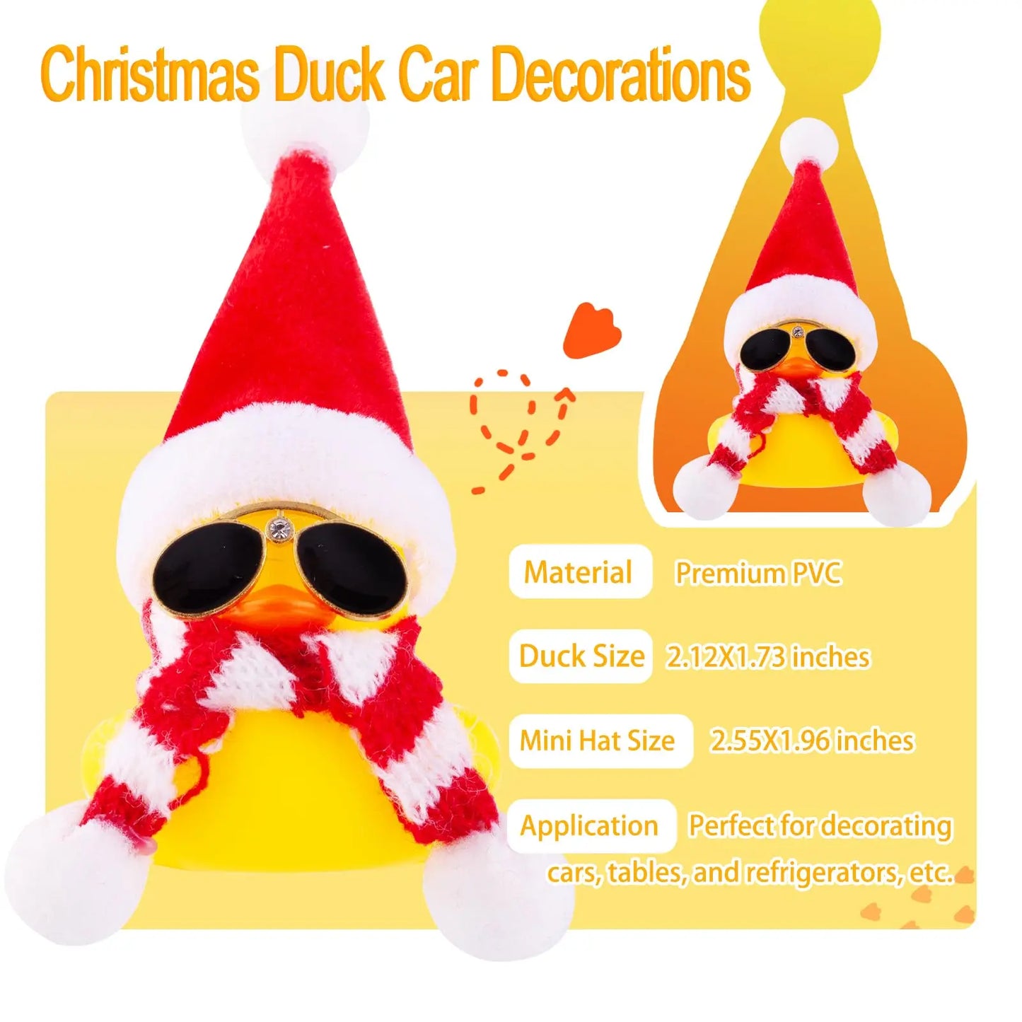 Dashboard Duck Christmas Decoration