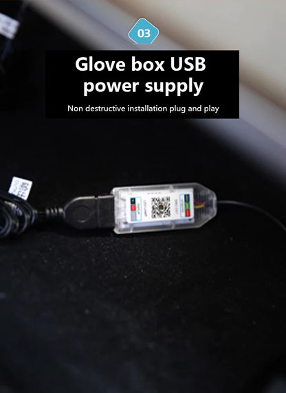 LED Ambient Light USB 64 Colors Acrylic Strips 110cm Full Colors