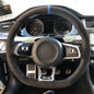 Steering Wheel Cover Anti-slip Black Suede For Volkswagen Golf 7 7.5 GTI Golf R MK7 Polo Scirocco 2015 2016 Car Accessories