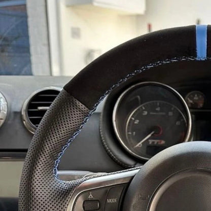 Steering Wheel Cover Anti-Slip Suede For Audi TT TTS (8J) A3 S3 (8P) Sportback 2006-2014 R8 (42)