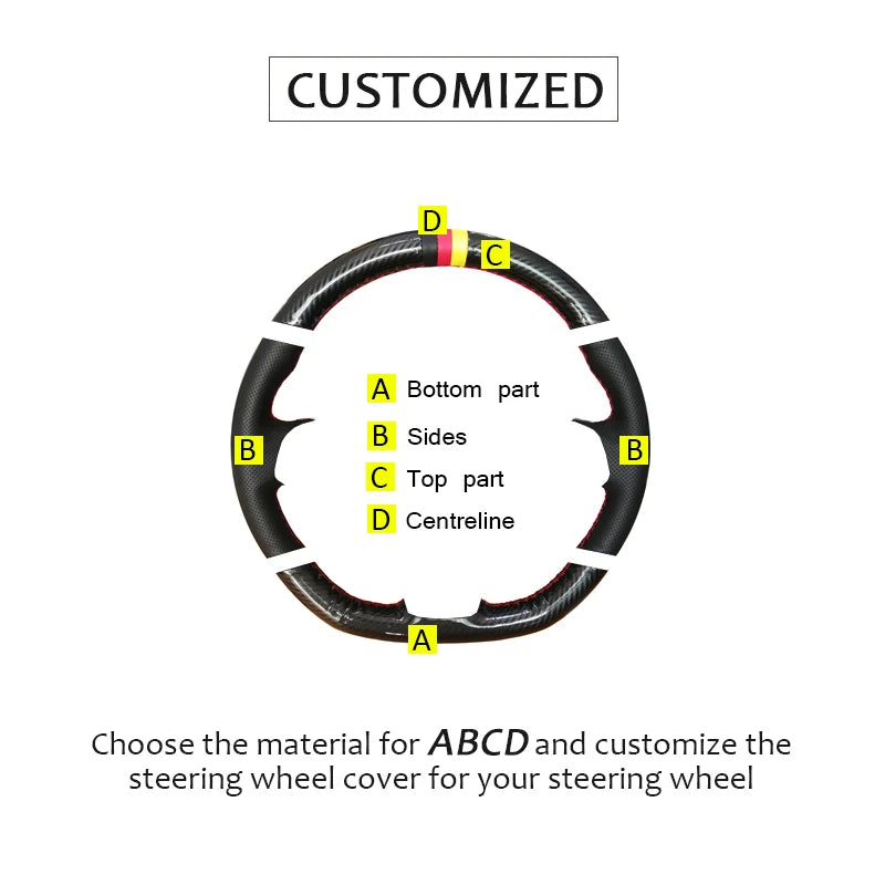 Customize Steering Wheel Cover Soft Suede For Audi A6 (C8) Avant Allroad 2018-2019 A7 (K8) 2018-2019 S7 2019