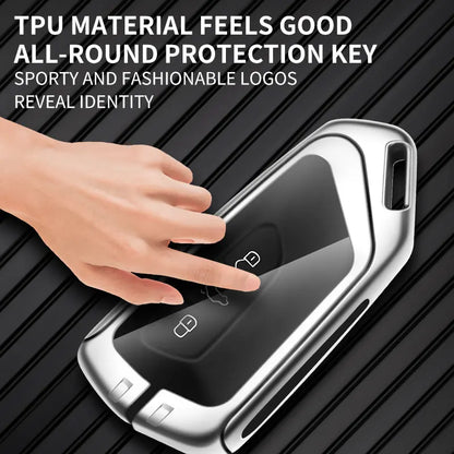 Metal Key Case Cover For VW Volkswagen Golf 8 Mk8 Skoda Octavia
