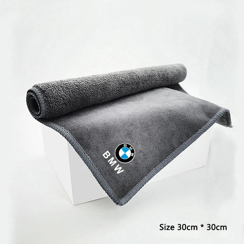 BMW Double-Faced Towel Cleaning Drying Cloth With Duster Clean Brush Tool Car Part For BMW 1 2 3 Series M Power X1 X5 X6 F30 E90