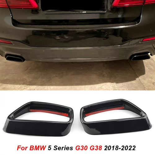 BMW 5 Series G30 G31 2018-2021 Stainless Steel Black Car Exhaust Cover