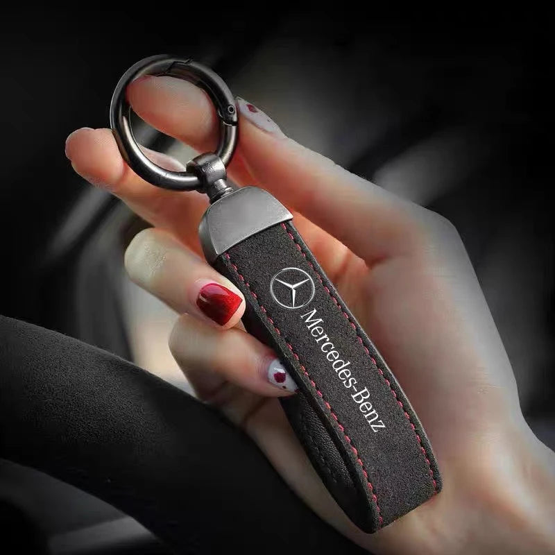 Keychain Vintage Leather For Mercedes Benz