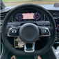 Steering Wheel Cover Anti-slip Black Suede For Volkswagen Golf 7 7.5 GTI Golf R MK7 Polo Scirocco 2015 2016 Car Accessories