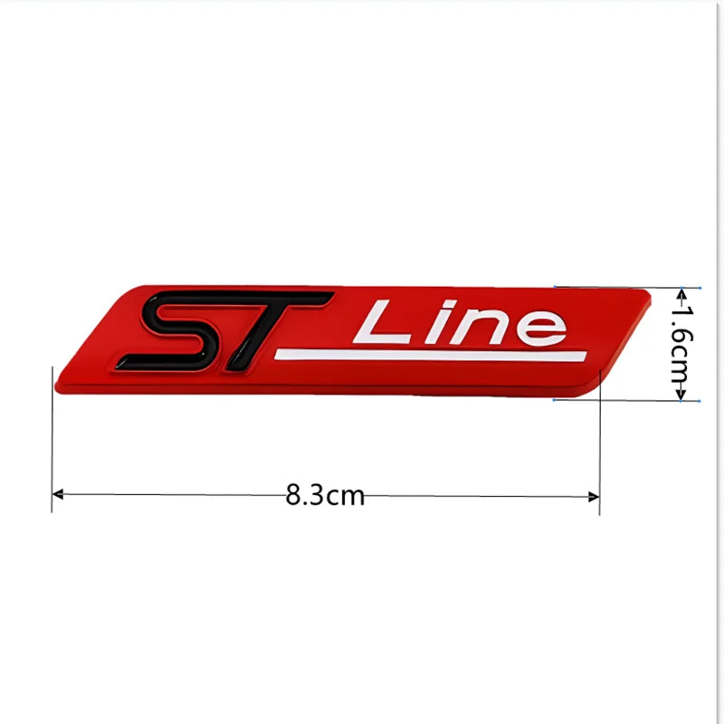 3D Metal ST Line Logo Car Rear Trunk Badge Emblem Sider Fender Sticker