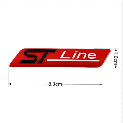 3D Metal ST Line Logo Car Rear Trunk Badge Emblem Sider Fender Sticker