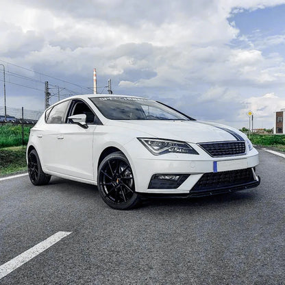 Glossy Carbon/Black Front Splitter - Seat Leon MK 3.5 2017 2018 2019