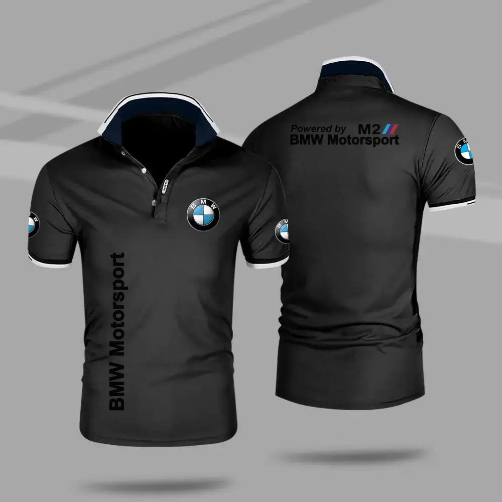 2024 New Men's Cycling Sport Bicycle BMW High Quality Polo Shirt Street Outdoor Fashion Leisure BMW Polo Shirt