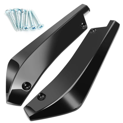 Glossy Black Rear Bumper Side Canards