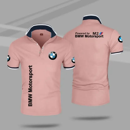 2024 New Men's Cycling Sport Bicycle BMW High Quality Polo Shirt Street Outdoor Fashion Leisure BMW Polo Shirt