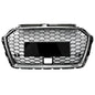 RS3 Style Front Sport Hex Mesh Honeycomb Hood Grill for Audi A3/S3