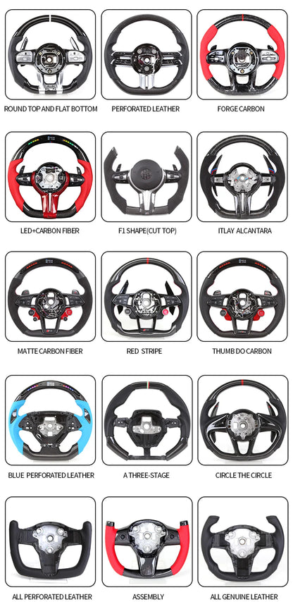 AMG Custom Carbon Fibre LED Race Steering Wheel