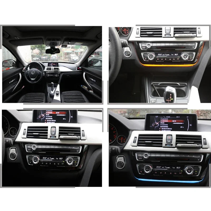 Radio Trim LED Dashboard Centre Console AC Panel Light with Blue/Orange LED