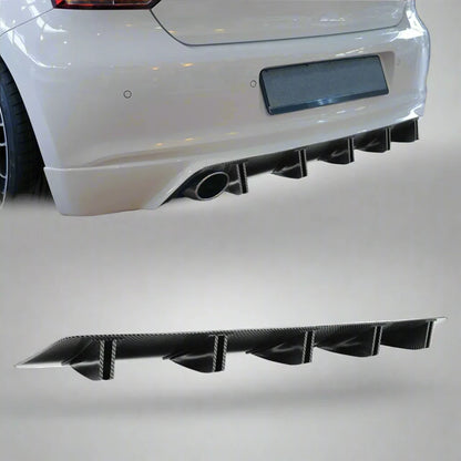 2pcs Double Layer 10 Fins Car Rear Bumper Lip For SEAT Leon Cupra MK3