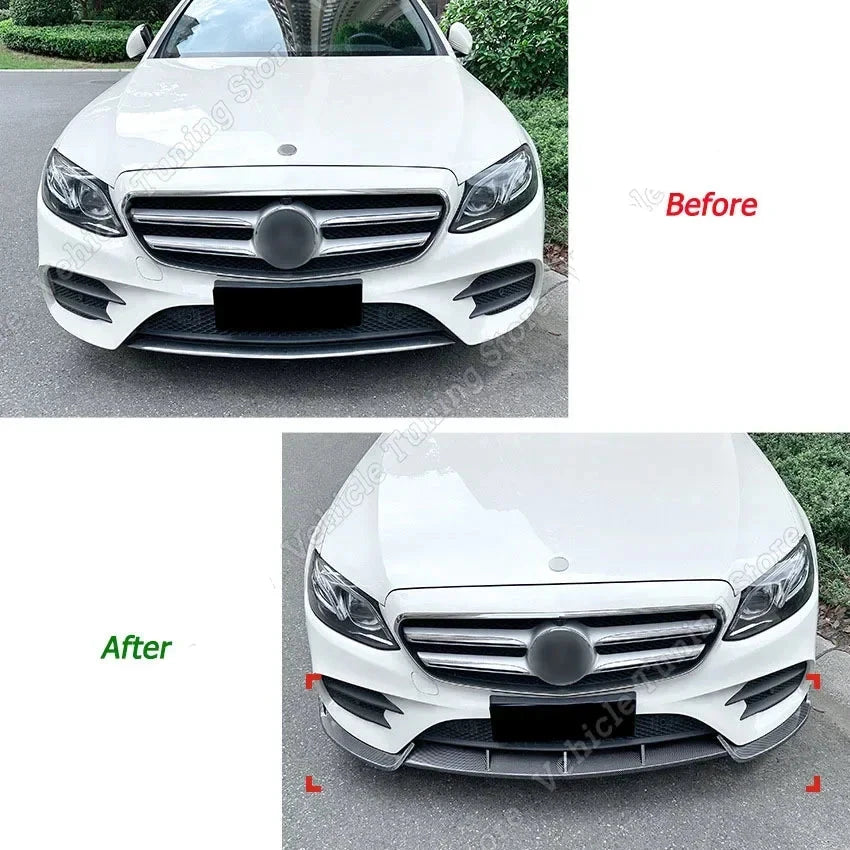 Front Bumper Lip Splitter For Mercedes Benz E Class