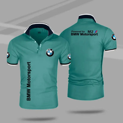 2024 New Men's Cycling Sport Bicycle BMW High Quality Polo Shirt Street Outdoor Fashion Leisure BMW Polo Shirt