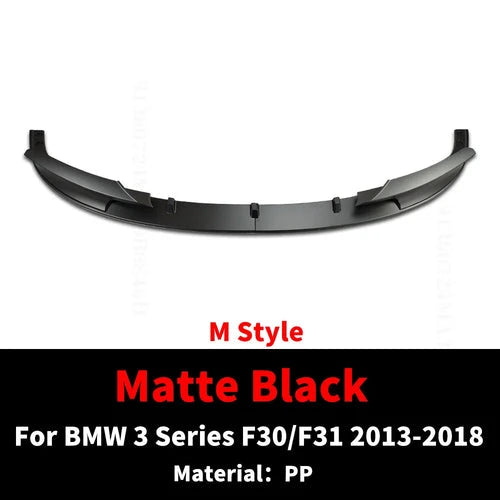 M Style Front Spoiler Bumper Lip Chin Splitter Air Dam For BMW 3