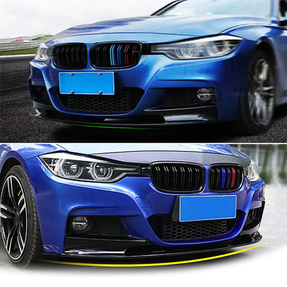 M Style Front Spoiler Bumper Lip Chin Splitter Air Dam For BMW 3