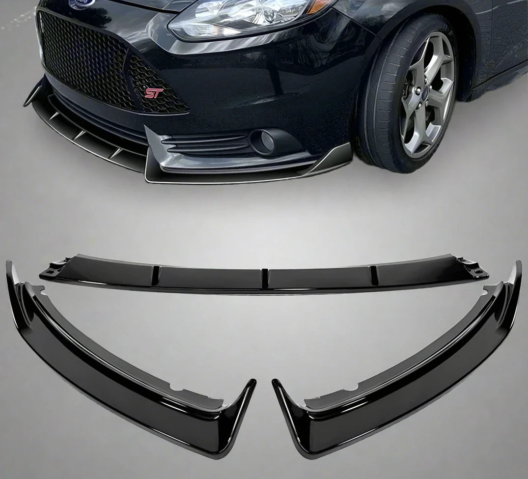 Ford Focus MK3 ST 2012 2013 2014 3Pcs Carbon/Gloss Black Car Front