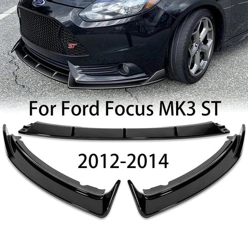 Ford Focus MK3 ST 2012 2013 2014 3Pcs Carbon/Gloss Black Car Front