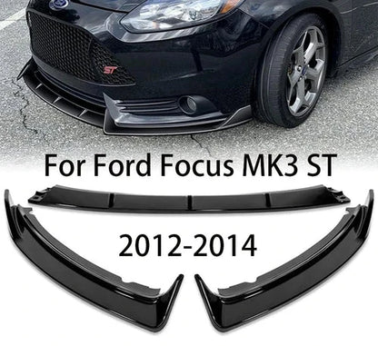 Ford Focus MK3 ST 2012 2013 2014 3Pcs Carbon/Gloss Black Car Front