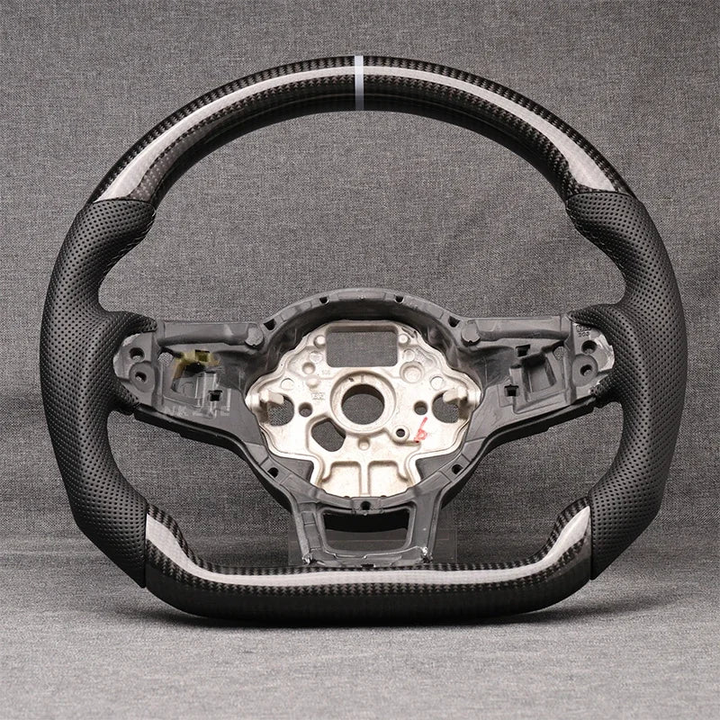 Carbon Fibre Steering Wheel Leather VW Golf MK7 MK7.5