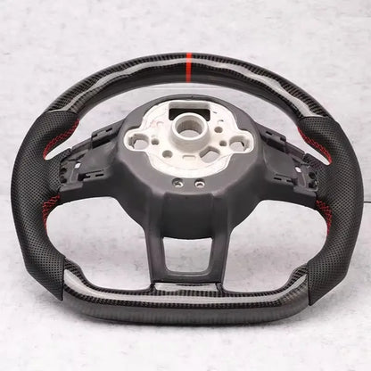 Carbon Fibre Steering Wheel Leather VW Golf MK7 MK7.5