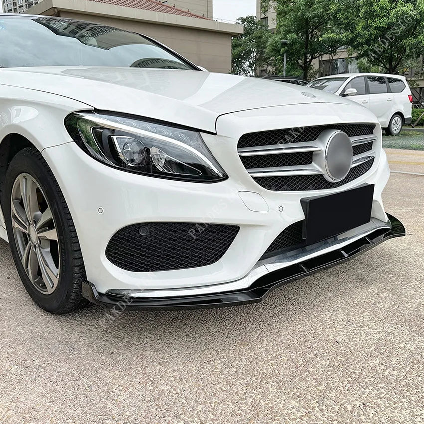 Front Bumper Lip Splitter for Mercedes C Class 2015-2021 Diffuser Body Kit