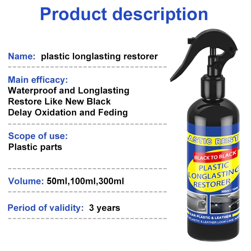 Car Plastic Restorer Back To Black Gloss Car Cleaning Products Plastic