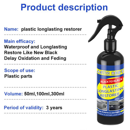 Car Plastic Restorer Back To Black Gloss Car Cleaning Products Plastic