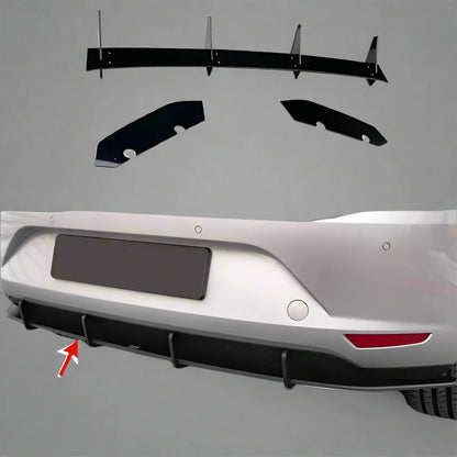 Seat Leon Hatchback MK3 2013-2016 Car Rear Bumper Diffuser Spoiler
